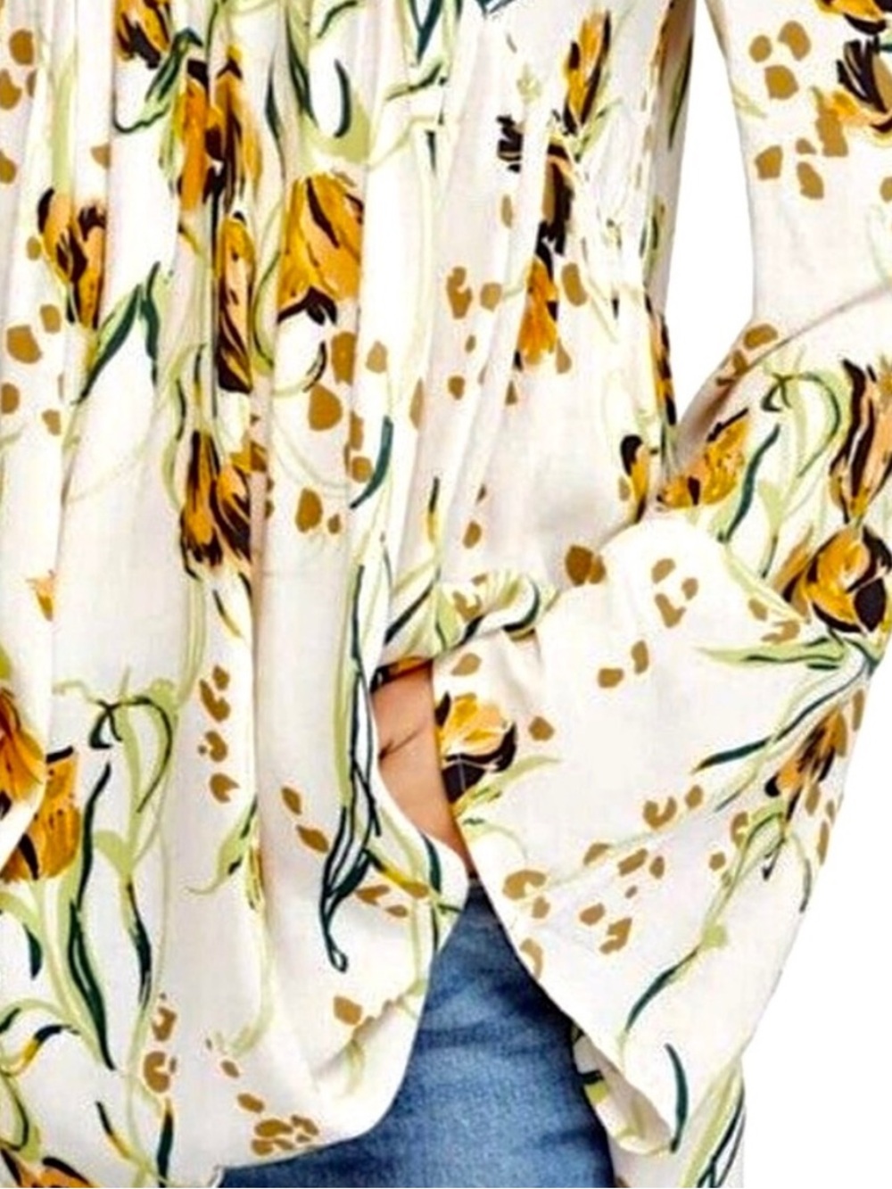 🌺🎉HP🎉🌺 NWT Free People Bella Floral Print Top - Picture 9 of 15